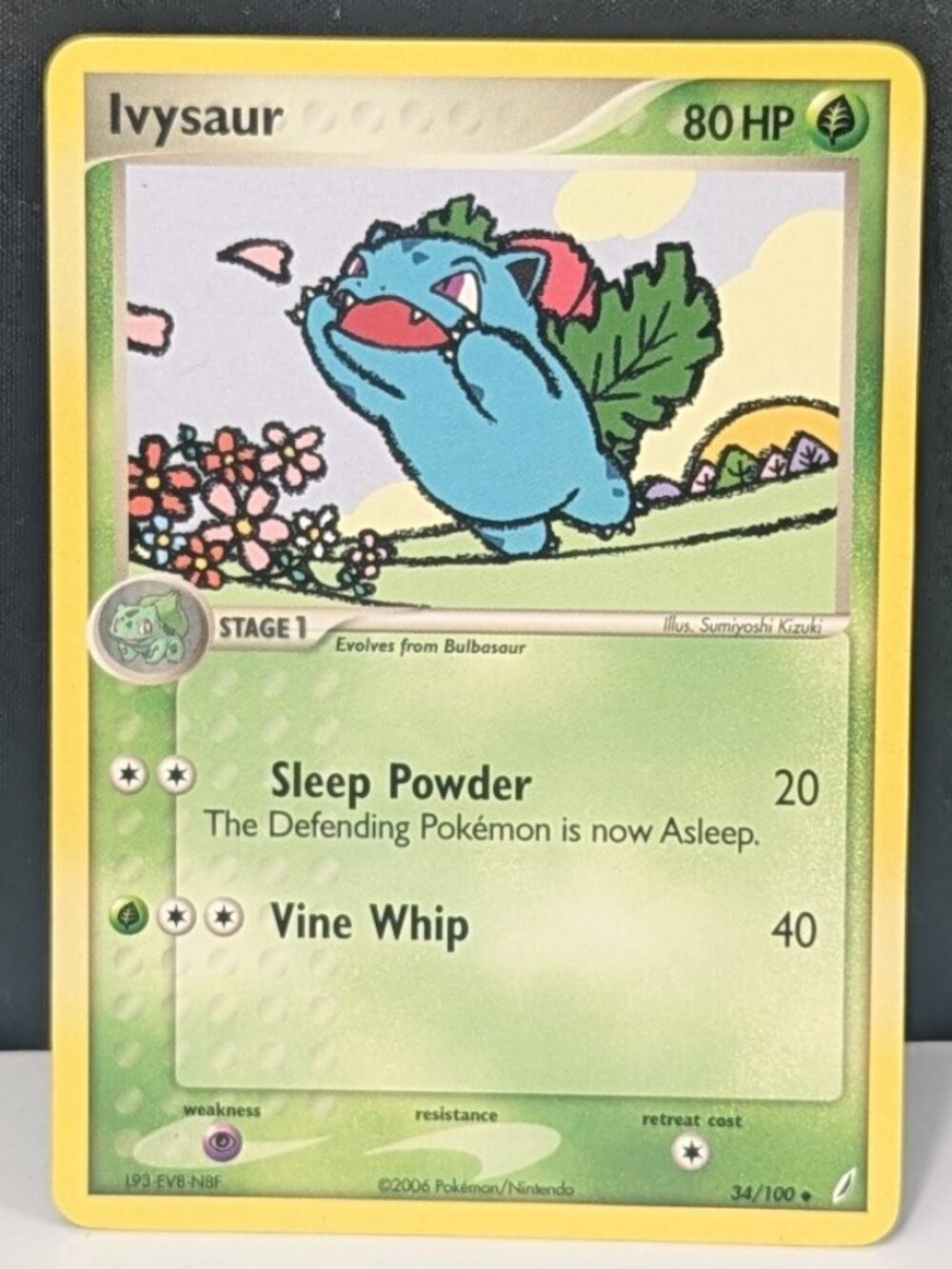 Pokémon Ivysaur HP 34/100  Regular   2006 nice card